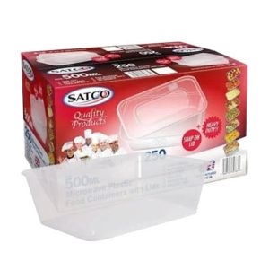 Satco Microwave Containers With Lids 500Cc 1x250