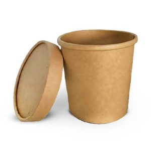 Soup Cup & Lids Kraft 453Ml/16Oz 1x250