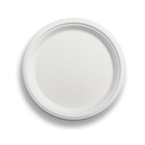 Bagasse Round Plates White 9  Tp3