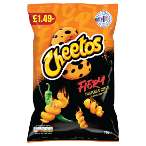 CHEETOS FIERY JALAPENO & CHEESE PM £1.49
