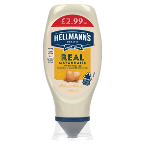 HELLMANN'S SQUEEZY MAYO REAL PM £2.99